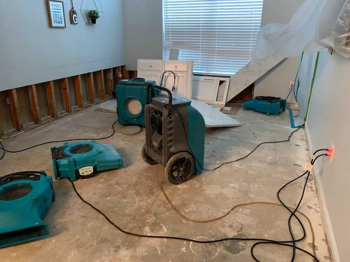 Dehumidifier in flood-cut room for Water Extraction & Removal in Midwest City